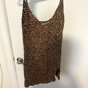 Barely used Reformation leopard dress, with slit